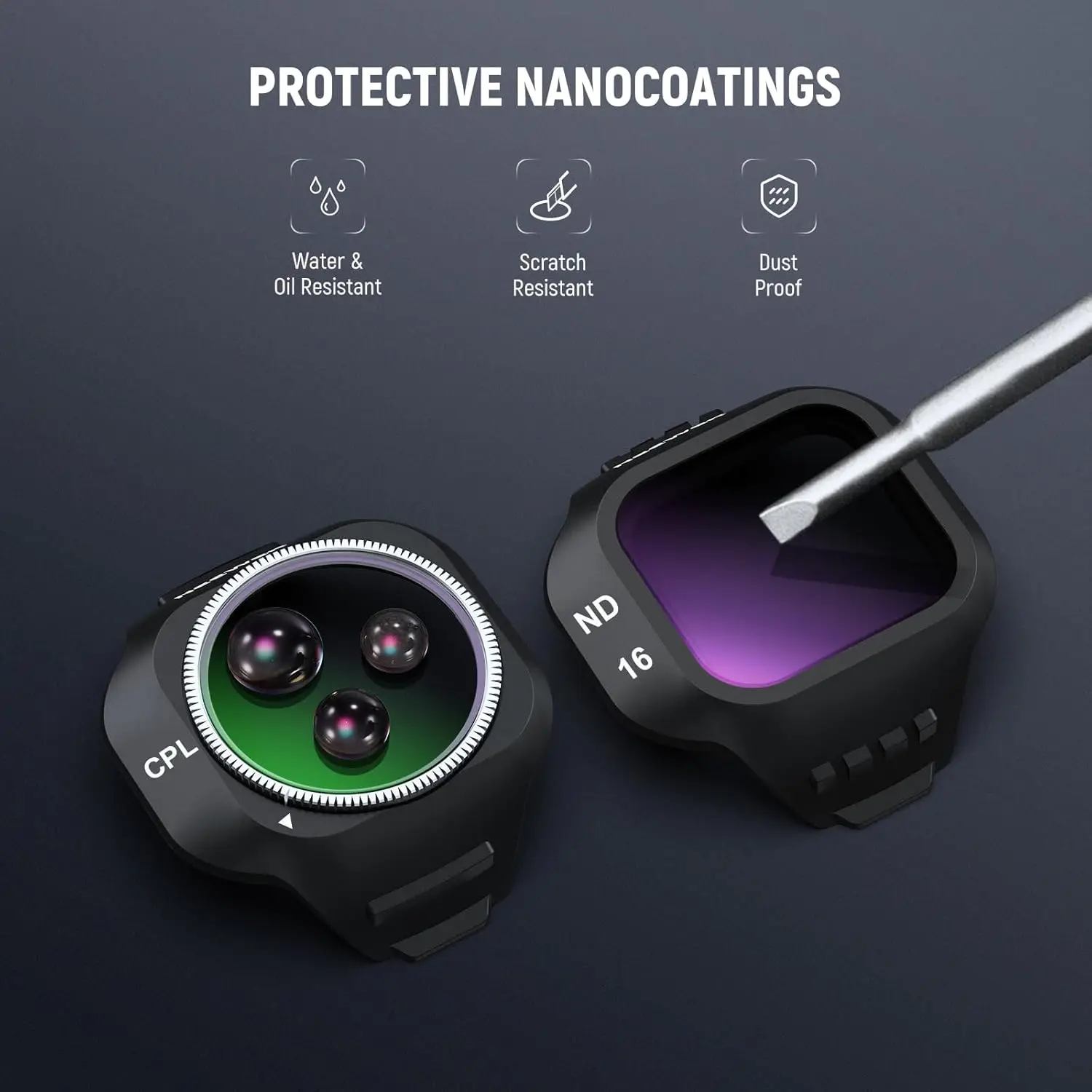 Zestaw filtrów NEEWER CPL ND do DJI Mini 5 Pro, filtr polaryzacyjny okrągły, filtr neutralny, akcesoria do kamery drona — zdjęcie produktu 3
