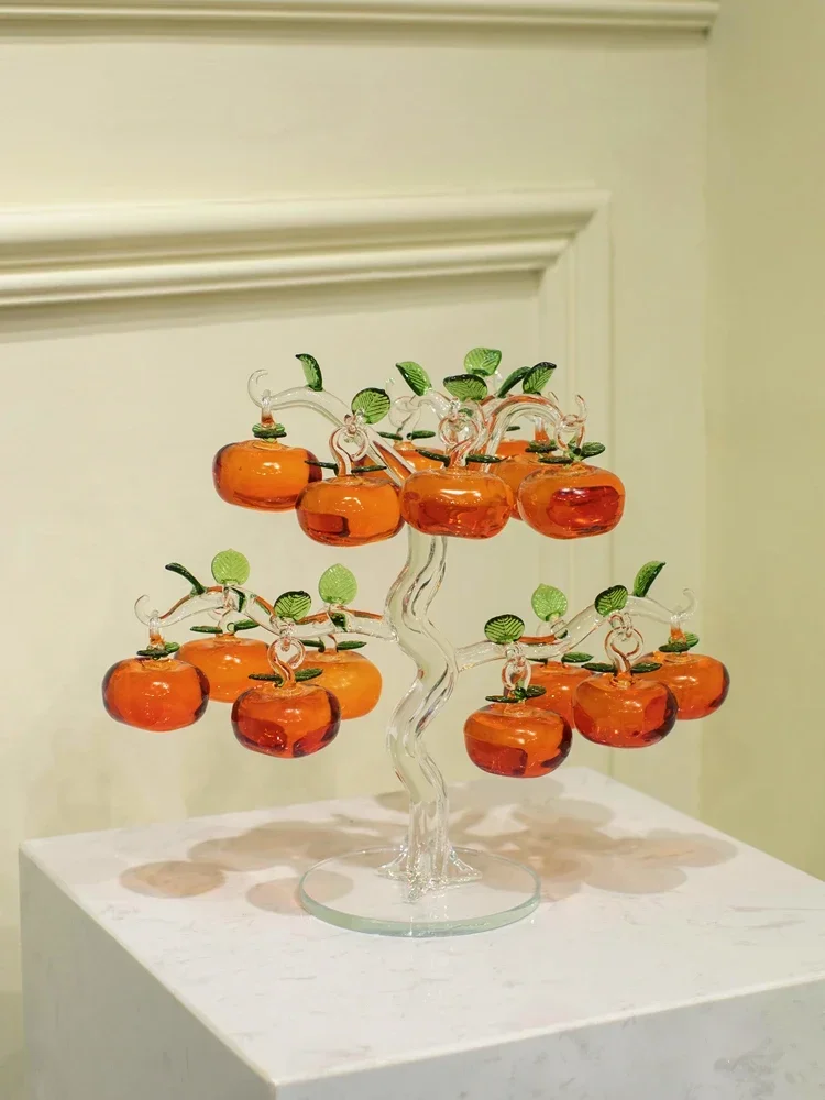 

z Modern Light Luxury Persimmon Tree Decoration Creative Living Room Wine Cabinet Vestibule Housewarming Soft Decoration