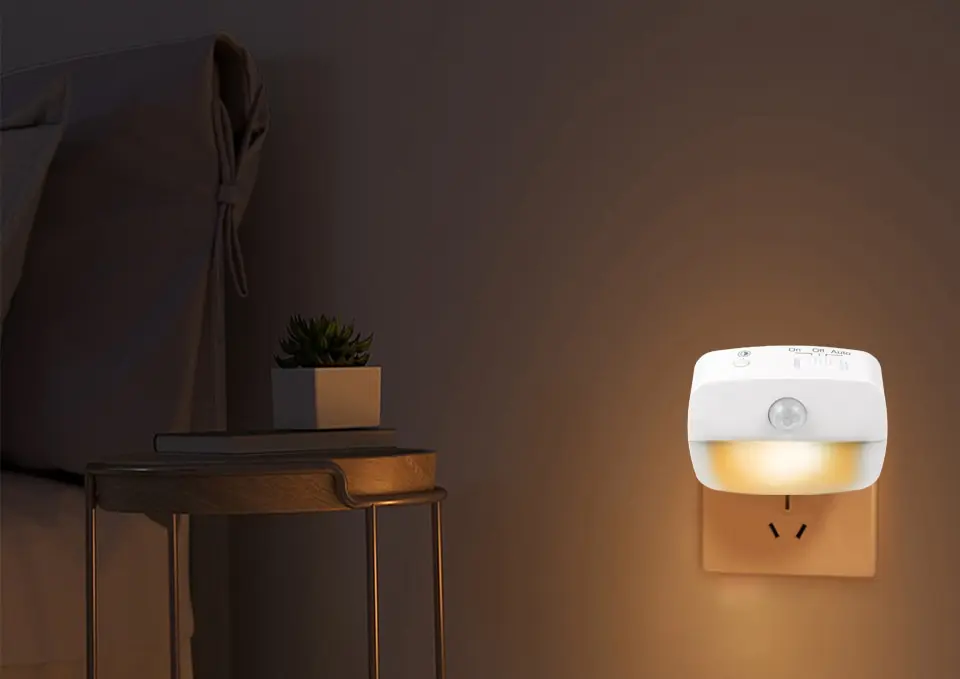 Motion Sensor LED Night Light EU Plug In 3 Modes Night Lamp For Home Aisle Hallway Stair Kitchen Bedroom Bedside Lighting