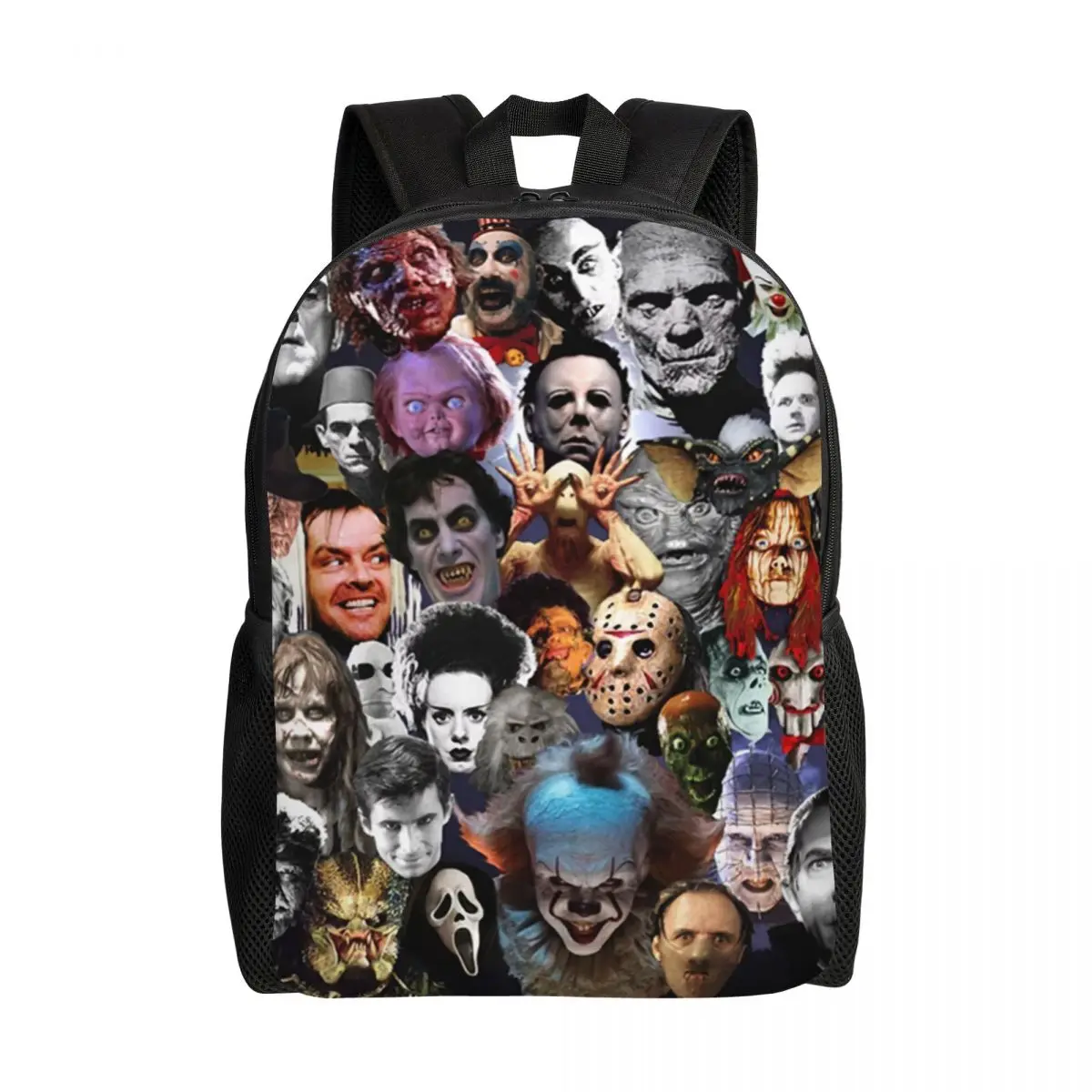 Halloween Horror Movie Character Laptop Backpack Women Men Basic Bookbag for College School Student Bag