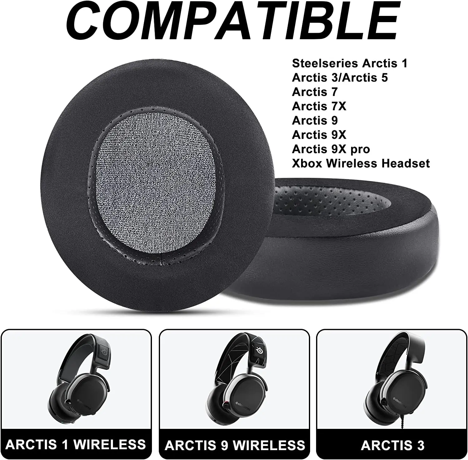 Cool Gel replacement ear pads for Steelseries Arctis 1/3/5/7/7x/9/9x/Pro Xbox wireless headphone game ear pads