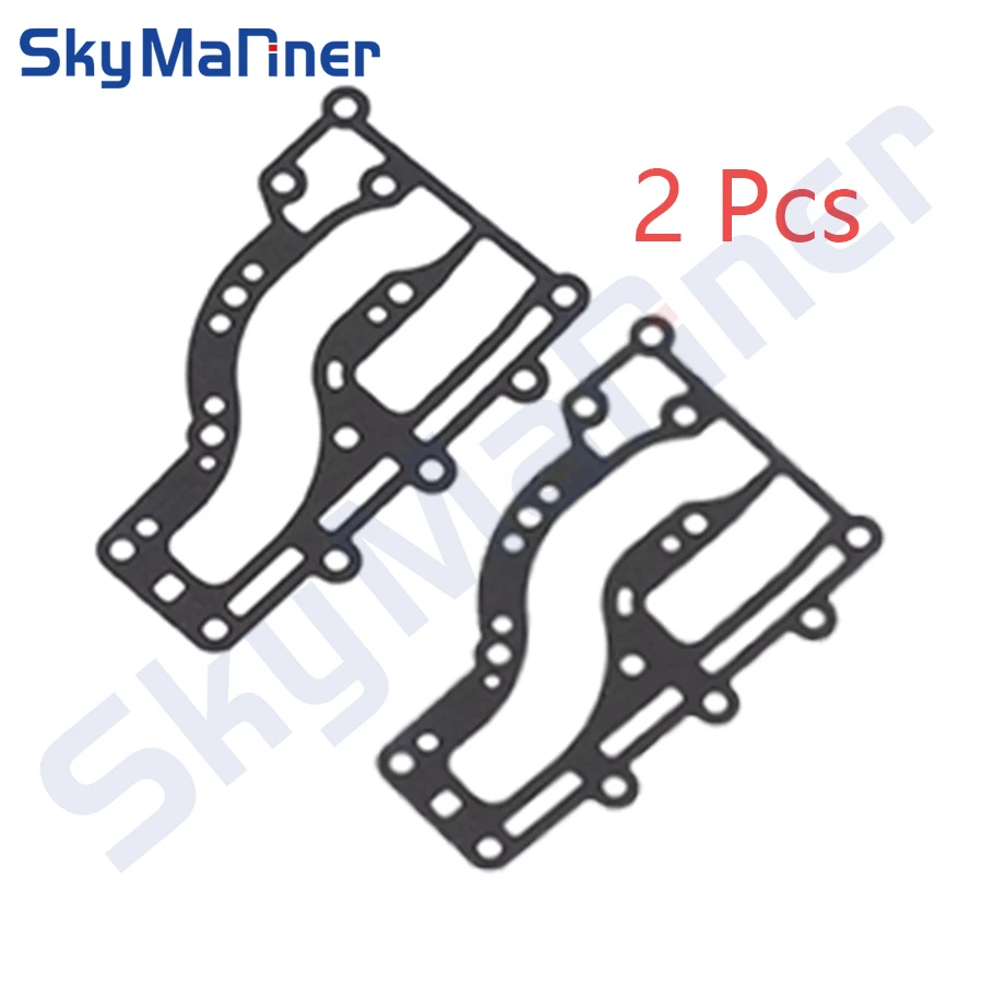 For Yamaha Exhaust Inner Cover Gasket 63V-41112-A0 Outboard Motor 9.9HP 13.5HP 15HP 2 Stroke 63V-41112 Boat Engine Parts 2PCS