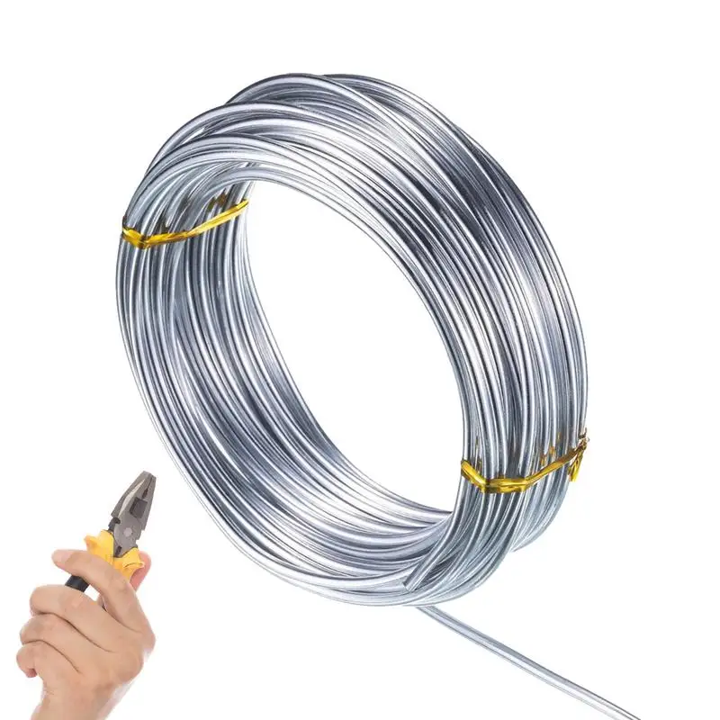 10M Silver Aluminum Craft Wire Versatile Bendable Metal Craft Wire For Making Dolls Skeleton DIY Jewelry Crafts 1/1.5/2mm