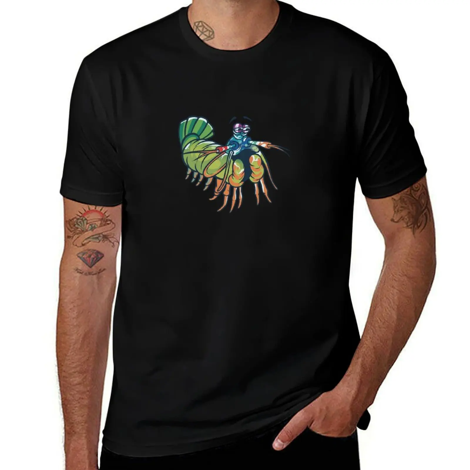 

mantis shrimp T-Shirt men t shirt cotton 100% cotton tshirt 100% t shirts for man cotton T-Shirt