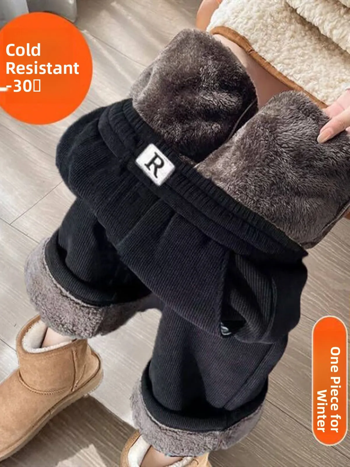 

Вельветовые брюки Thiened Fce, женские осенне-зимние новые повседневные брюки с высокой талией, широкие брюки, верхняя одежда из овчины, хлопка...