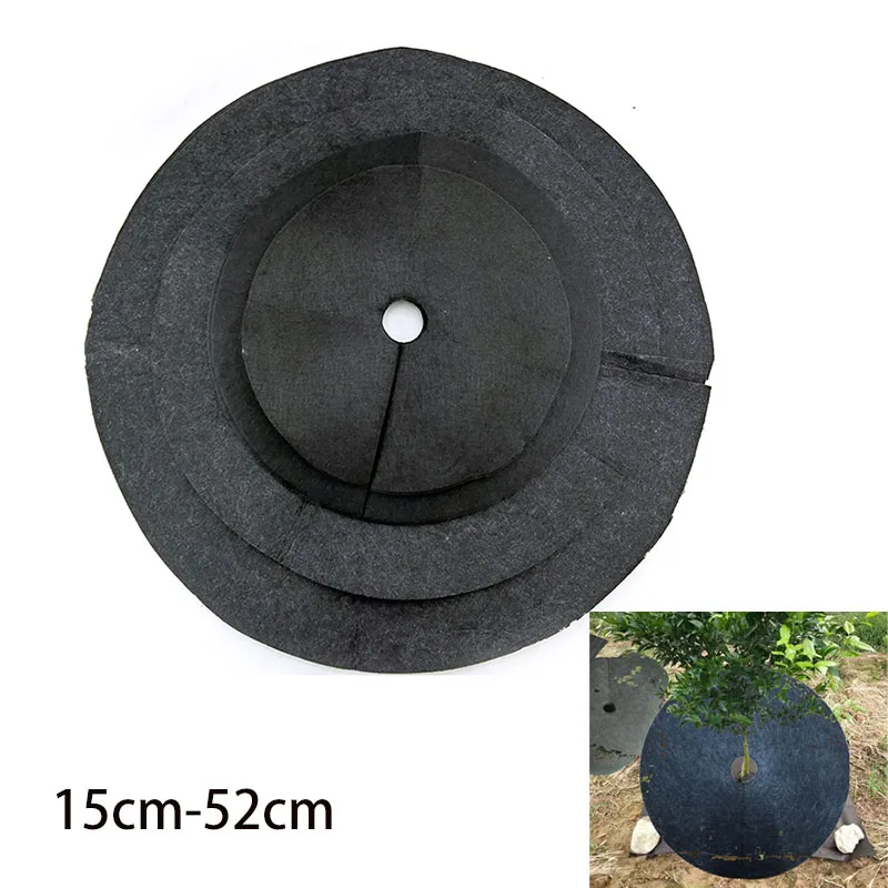 5pcs Garden Plants Cover Weeding Cloth Pot Covering Ring Non Wovens For Vegetable 15cm 27cm 32cm 42cm Diameter Protection Mat F1