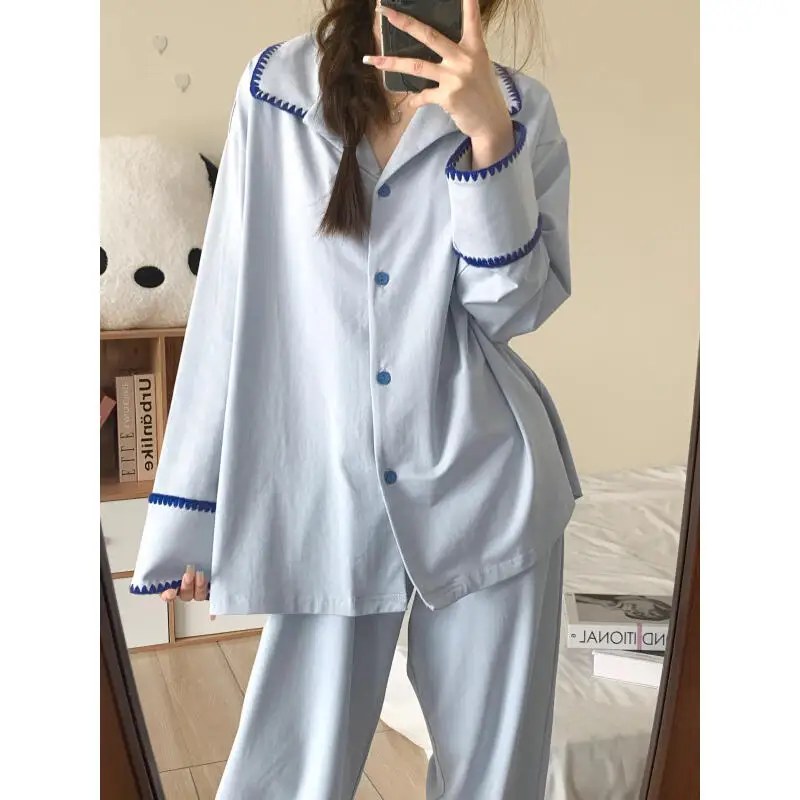 

Women's Pajamas Homewear Thicken Korean Style Velvet Fleece Thickened Sleepcoat Female Loungewear Girl's Nightgown Autumn Winter
