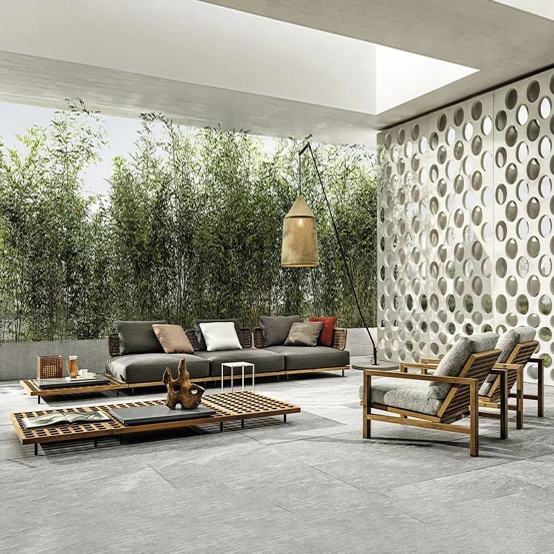 Rattan Furniture Outdoor Sofa Set Sparta Lounge Outdoor Wicker Daybed Beach Poolside Wicker Tent Patio Sofa patio furniture