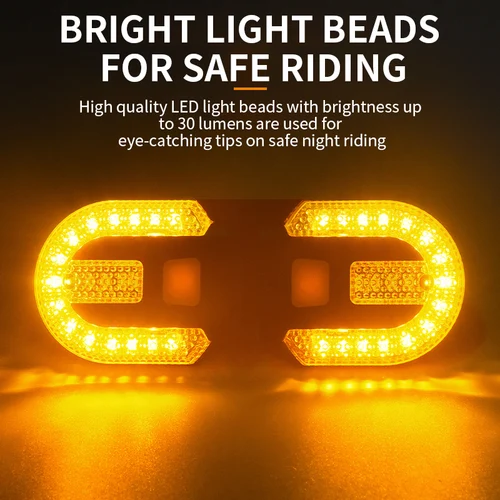 Imagen 2 del producto Luz trasera de señal de giro para bicicleta, lámpara LED para bicicleta, recargable por USB, luces inalámbricas, luz trasera para bicicleta de montaña, accesorios para bicicleta