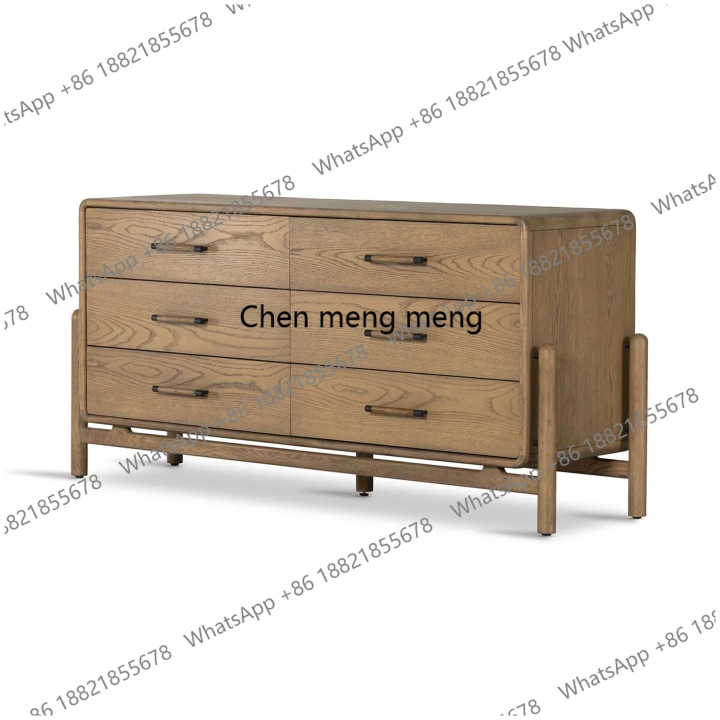 French antique six-chest cabinet with drawers retro artistic chest cabinet secret  bedroom wall storage side cabinet