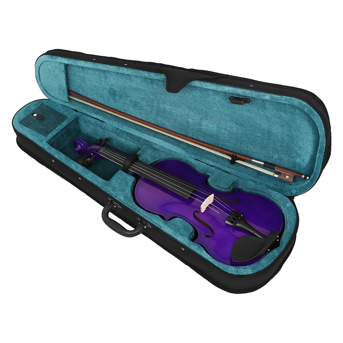 4/4 Violin Solid Wood Purple Acoustic Violin Professionals Handcrafted Violin   for Beginners Stringed Instrument