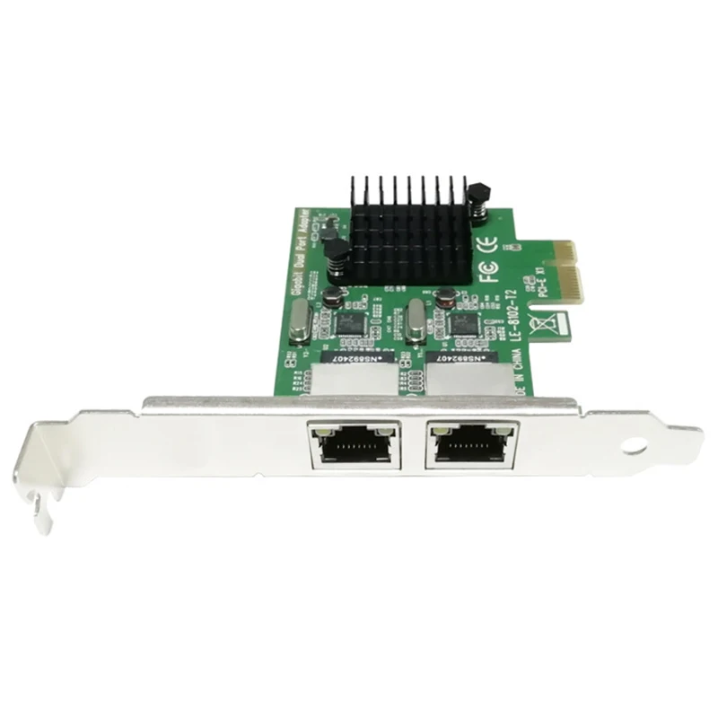 Dual-Port Slot Pci-E X1 Rj45 Interface Gigabit Ethernet Netwerkkaart 10/100/1000Mbps Rate Intel 8111G Adapter