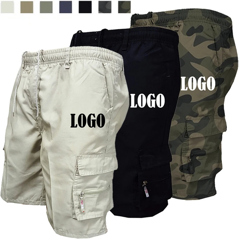 Summer Men\'s Customized Cargo Shorts Casual Jogging Shorts Loose Multi-pocket Camouflage Work Shorts Sports Shorts