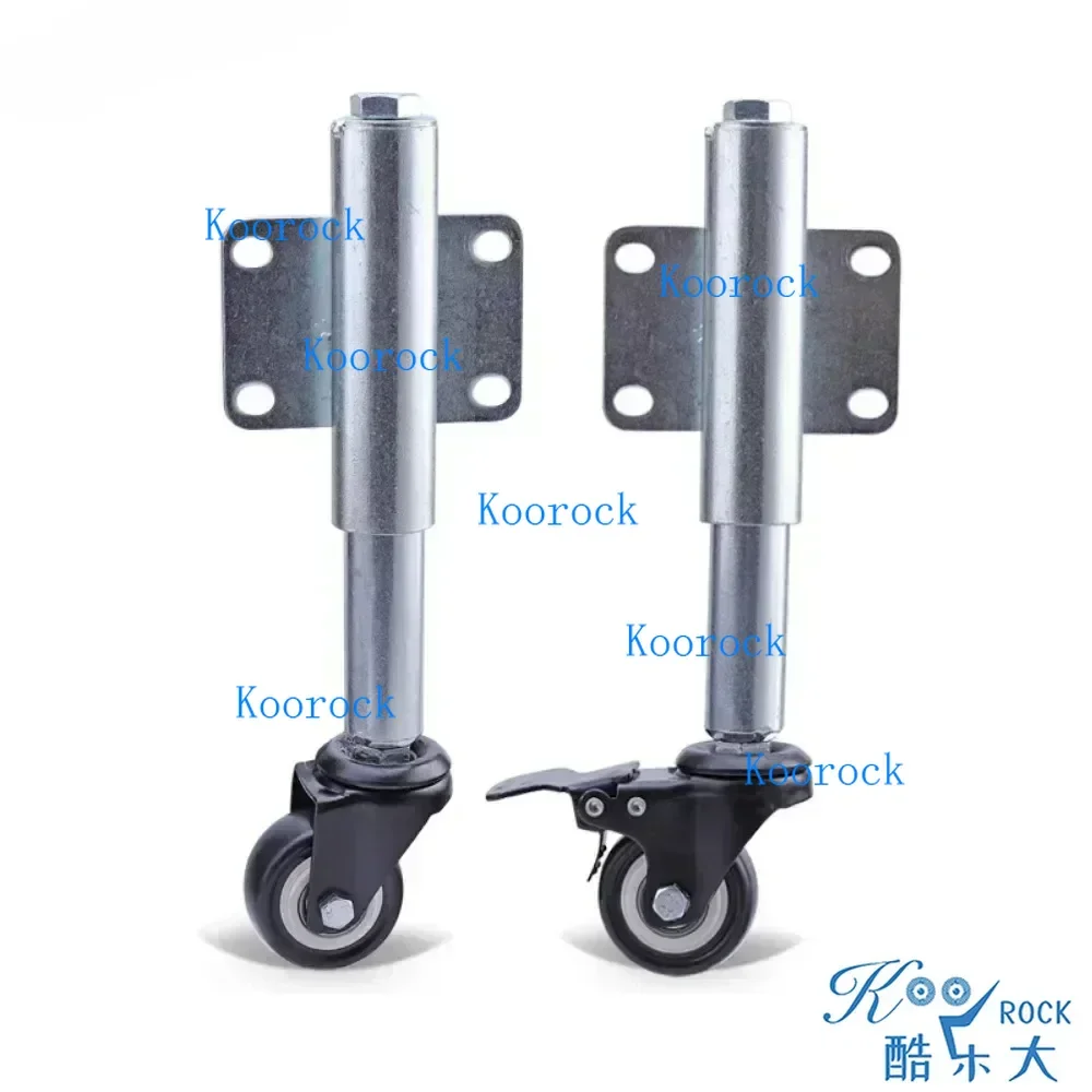 Heavy Duty 4 Inch 2 inch 3inch 5inch Door Casters with Damping and Machine Gate Spring Wheel
