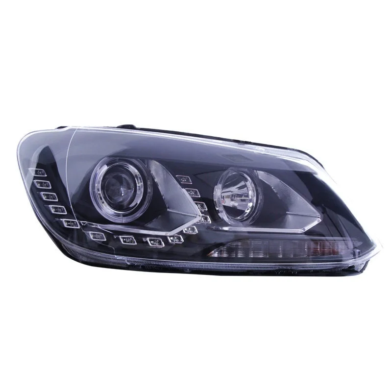 

for Volkswagen's 11-15 New Touareg Headlight Assemblies Modified Angel Eye Daytime Running Lamp Lens Xenon Lamp