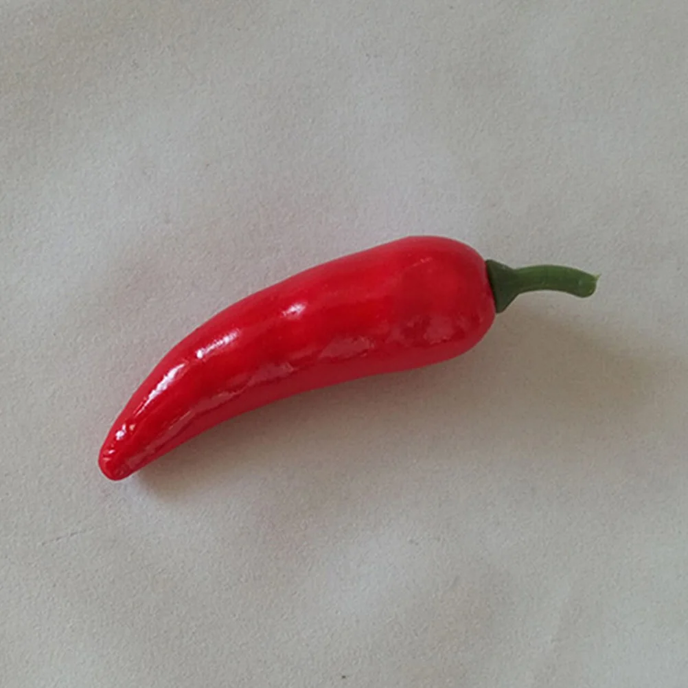 

60 Pcs Chili Pepper Decor Simulated Props Mini Peppers Imitation Party