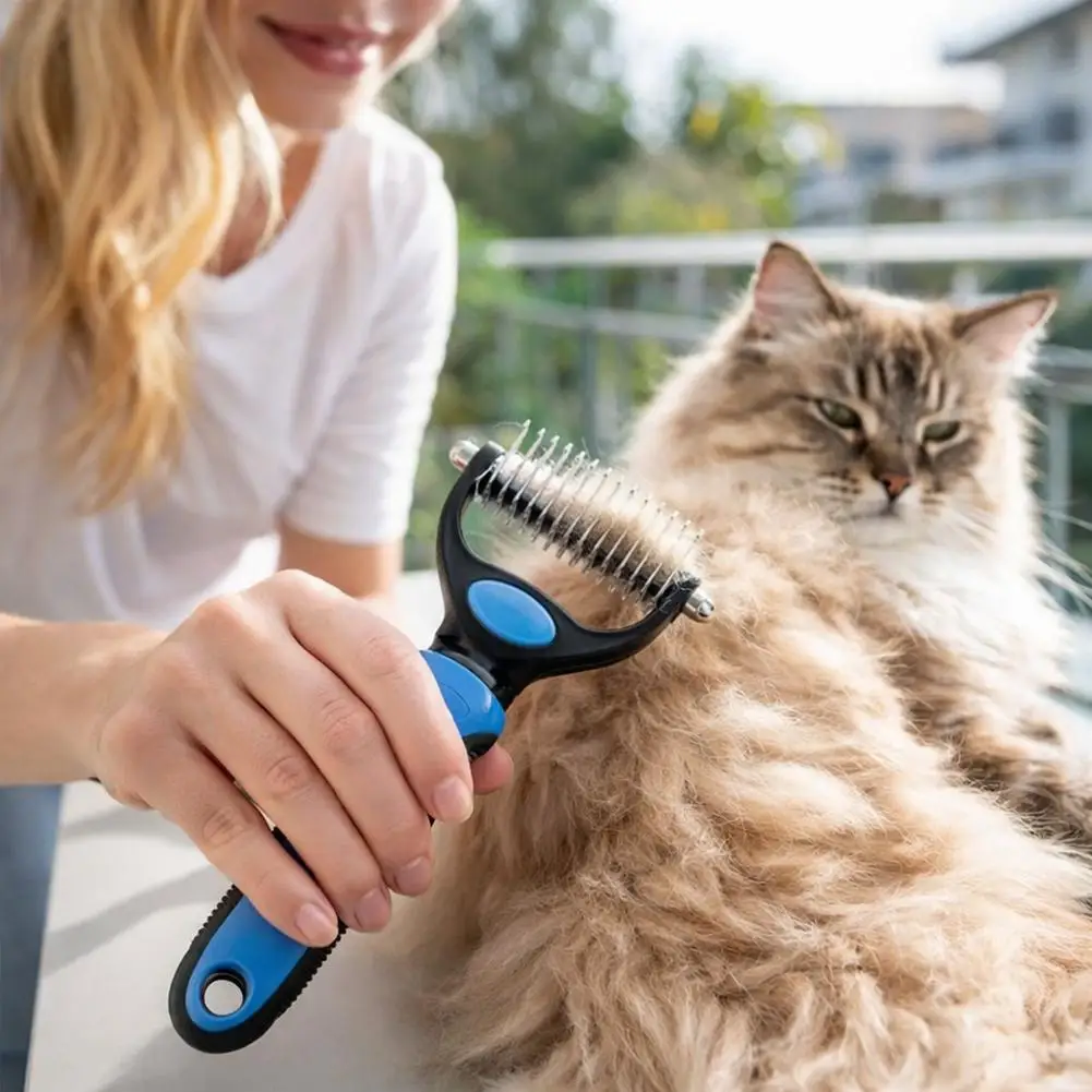 Professional Pet Deshedding Brush Dog Hair Remover Pet Fur Knot Cutter Puppy Cat Comb Brushes Dogs Grooming Shedding Supplies