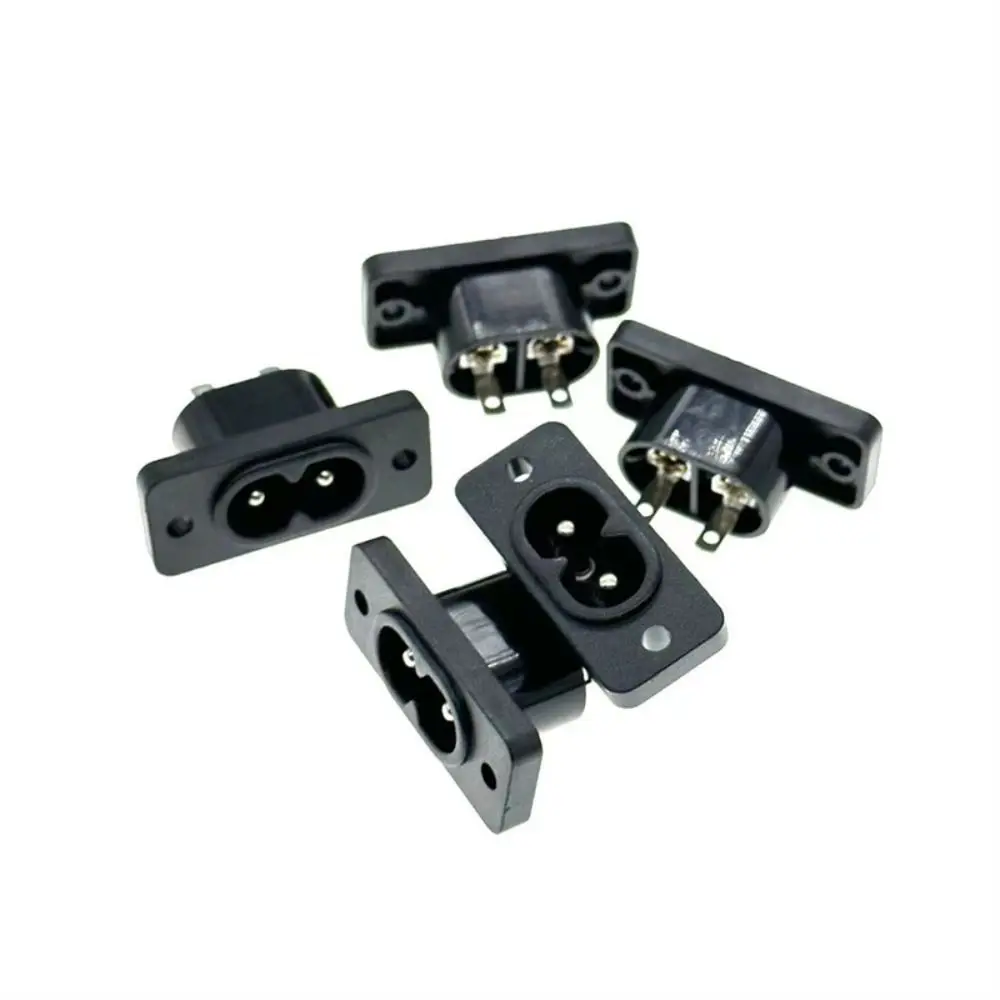 20 PCS Detachable Plastic 8-Shaped Plug Socket Power Outlet 250V Power Socket Black AC 2.5A Embedded Electric Connector Female