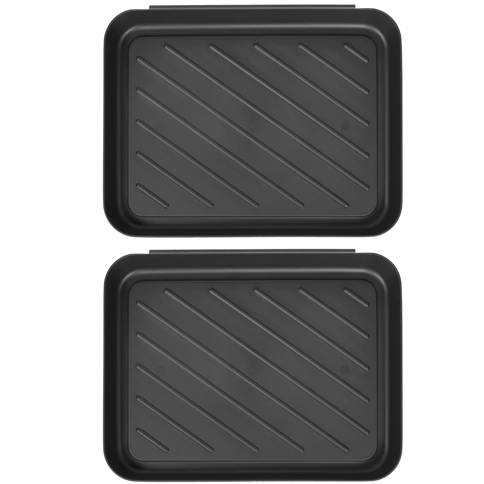 

2pcs Tray Entryway Boots Display Tray Plastic Storage Organizer Boot Mat Flowerpot Saucer Multi-Function Household