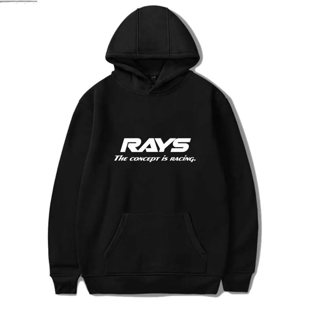 New Autumn and Winter Japan Modified Car JDM RAYS Wheel TE37SL Heavyweight Hoodie  Sweatshirt Print Outdoor Men Women Pullover