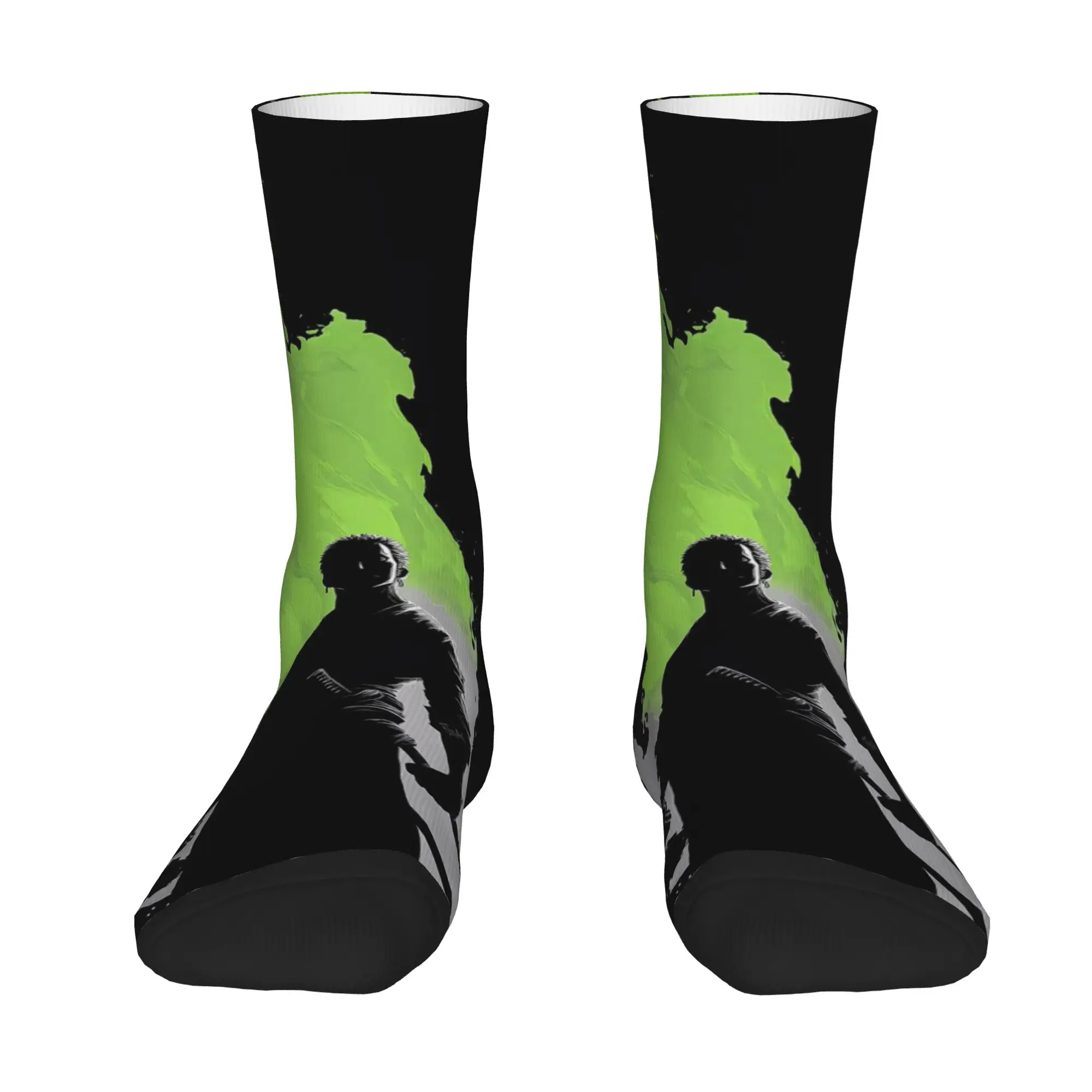 1 Pair Funny Sock One Piece Roronoa Zoro (2) Harajuku Quality Pattern Printed Men Socks Novelty Men's Socks