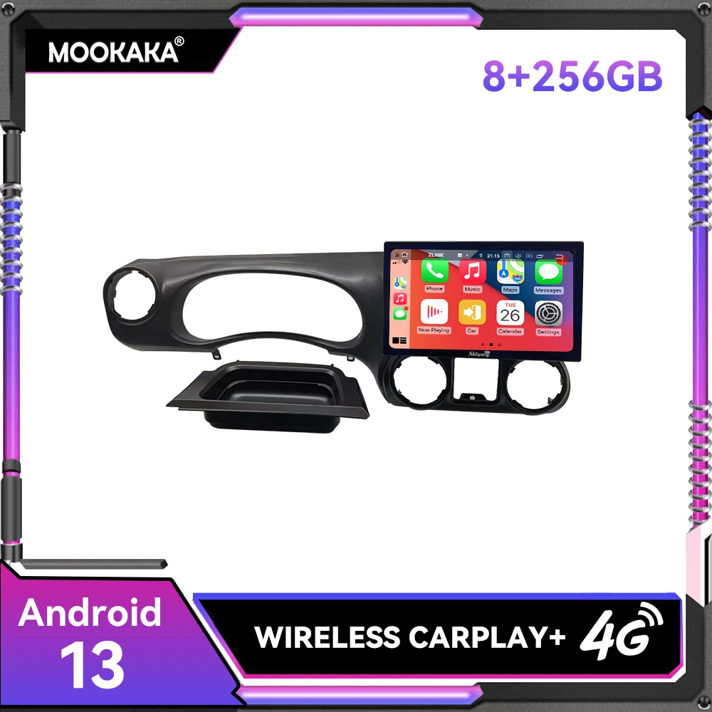 

13.3 inches 8+256GB Car Stereo For Jeep Wrangler 2011-2017 Android 14.0 Touch Screen Auto Head Unit Car Multimedia Player Radio