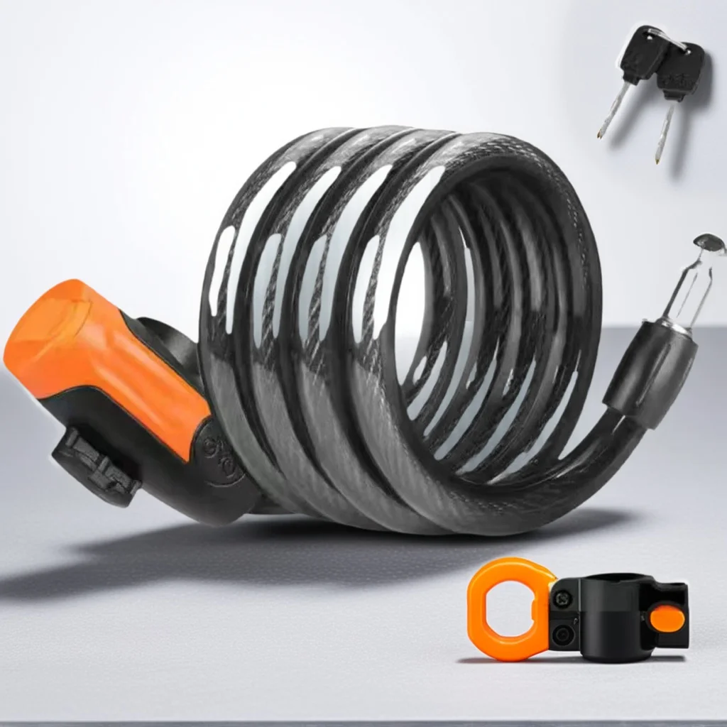 

​​Motorcycle Combination Lock - Helmet Chain & Disc Lock for Bicycle & Electric Vehicle Anti-Theft​​