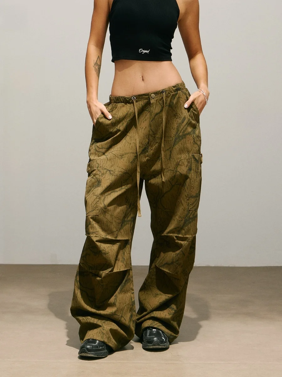 

Lightweight Breathable Loose Workwear Pants for Street Dance Sports SMILE DDD Thorns Casual Straight Leg Cotton Trousers