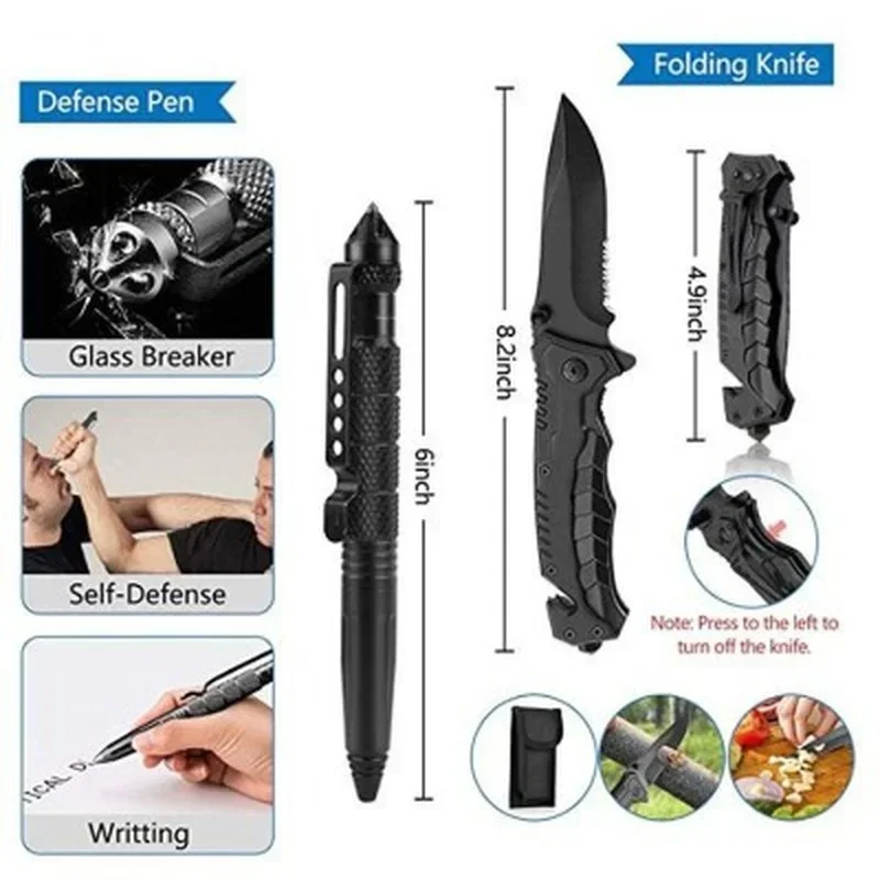 17 in 1 outdoor adventure survival bag tactical tools for camping hiking and hunting outdoor emergency survival tool bag