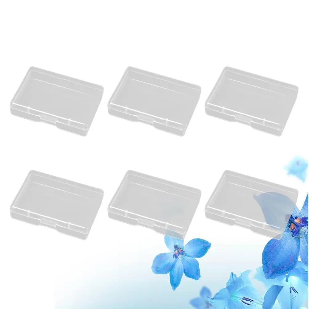 6 Pcs Plastic Storage Box Small Transparent Container Organizer for Beads Coins Jewelry Crafts Mini Case Collection