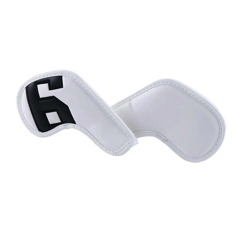 Clors 10Pcs PU Leather Men and Women 4-9 ASPX High-end Protective Cover Golf Iron Covers Golf Club Head Covers Golf Wedge Cover