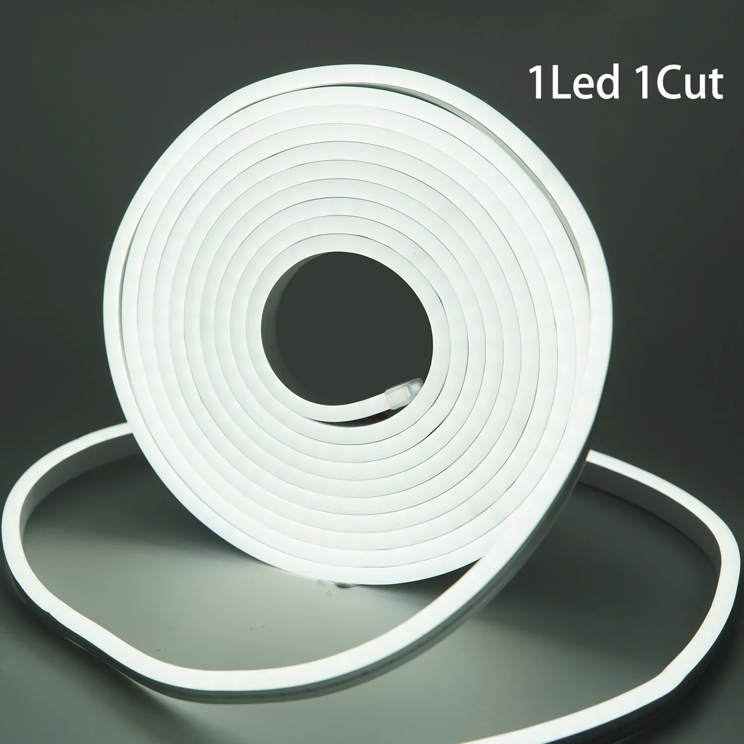 Tira de luces de neón de 1 Corte, SMD3528 cinta Flexible de cuerda, barra de tubo de silicona, impermeable, letrero de bricolaje para decoración del hogar, 5v, 12v, 6mm, 120 LED/m