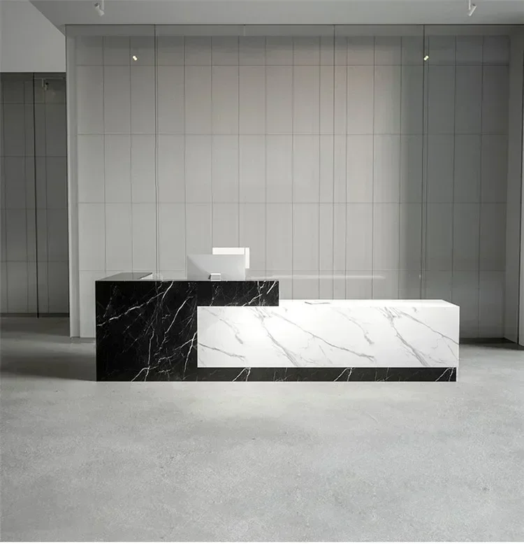 Customized Design Reception Front Desk Marble Front Desk Design