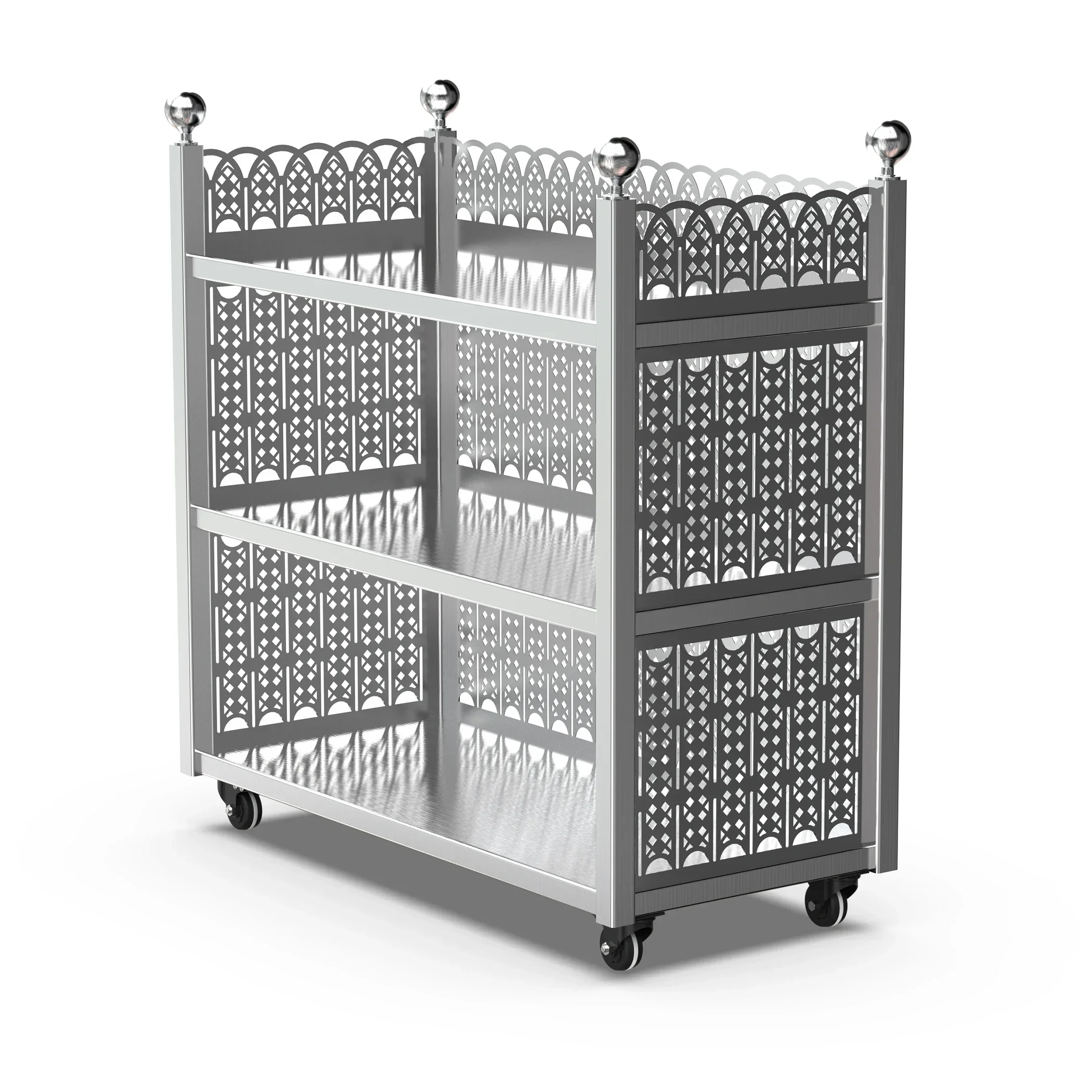 Arab style commercial kitchen stainless steel Service cart 3 layers 4 layers 5 layers