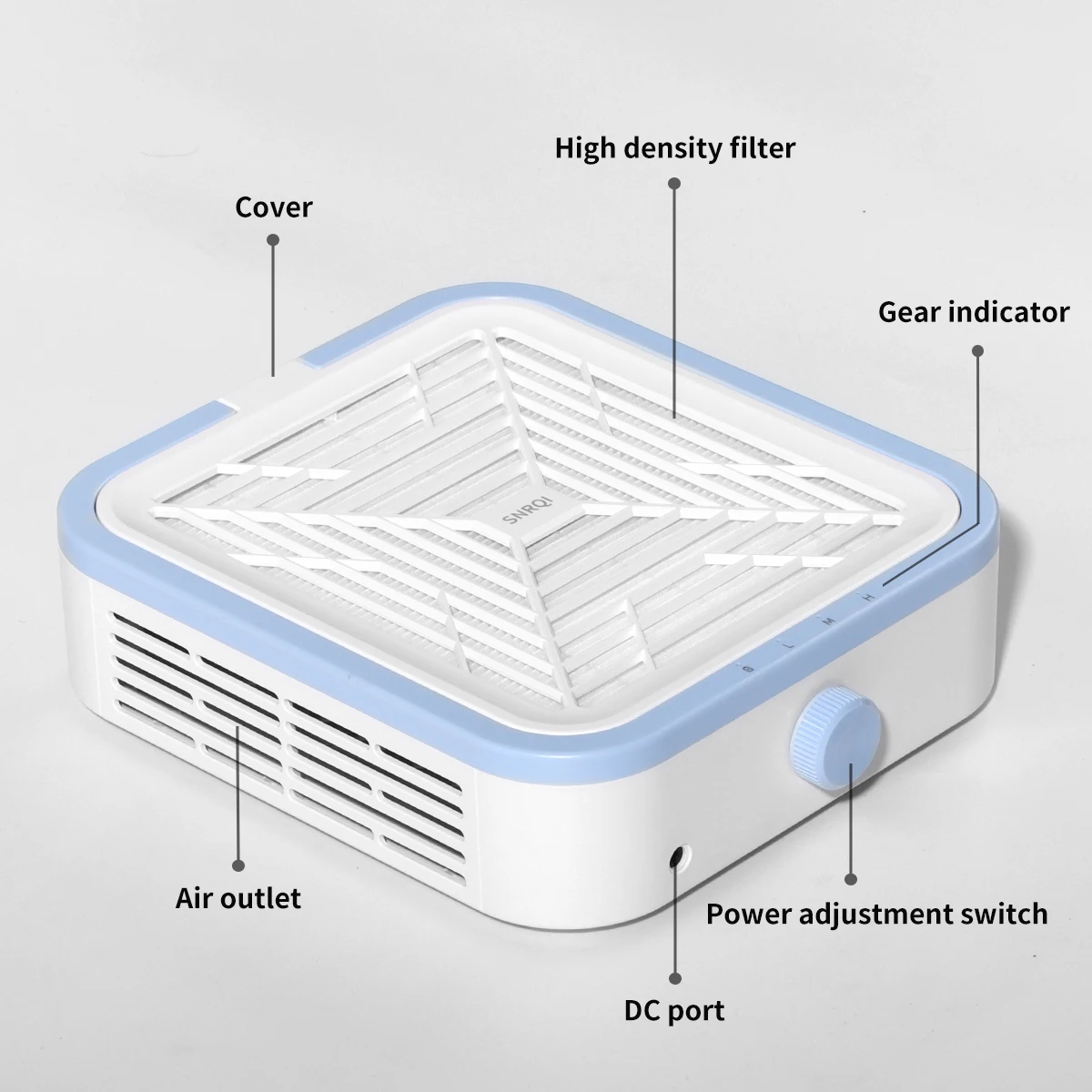 

Бесщеточный пылесос для ногтей с аккумуляторной турбиной имеет мощность всасывания 120 Вт, подвижный фильтр и регулируемая скорость.