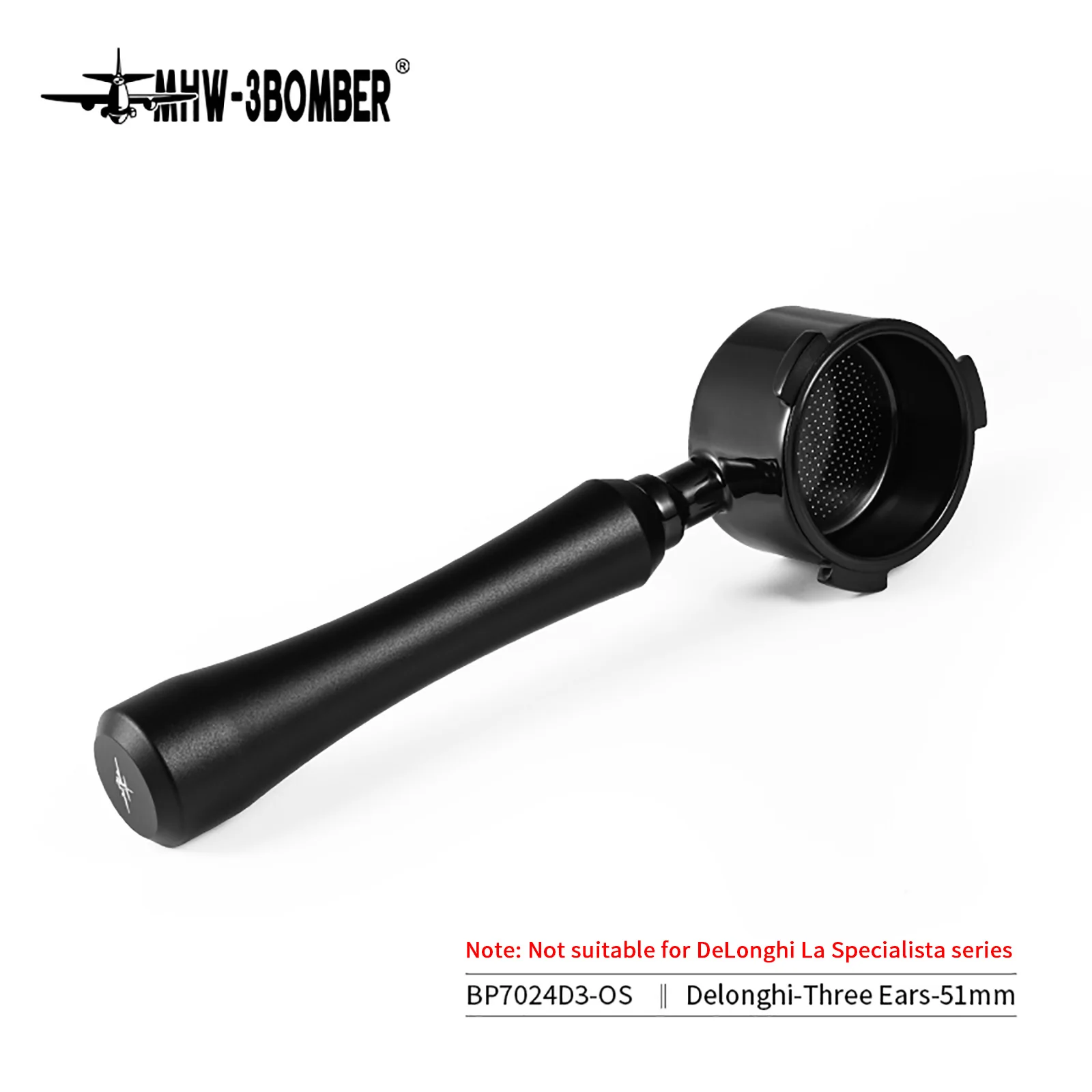 MHW-3BOMBER Espresso Bottomless Portafilter with Filter Basket for Breville/Delonghi/Lamarzocco/E61 Coffee Machine Accessories