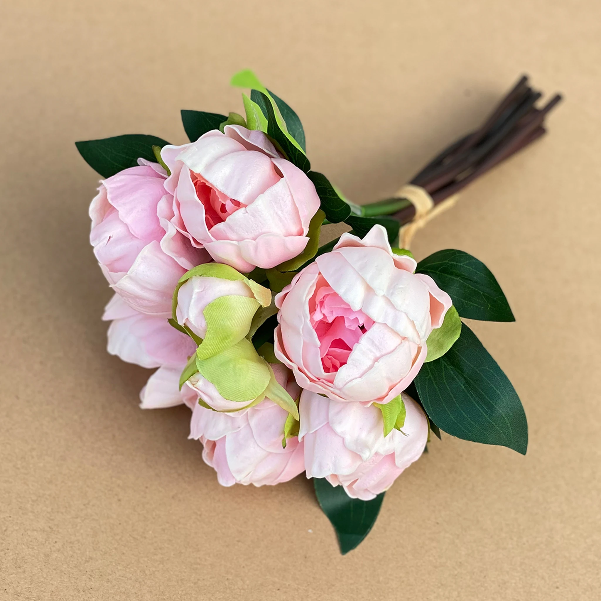 PU Natural Touch Peony Flower Bouquet, White Peony Bouquet, Pink Peony Flowers for Wedding Flower Table Centerpieces