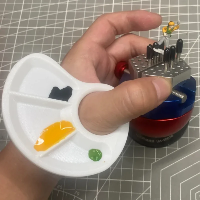 1 упаковка прочной пластиковой палитры для большого пальца — устойчивая к царапинам гладкая поверхность, эргономичный дизайн для художников