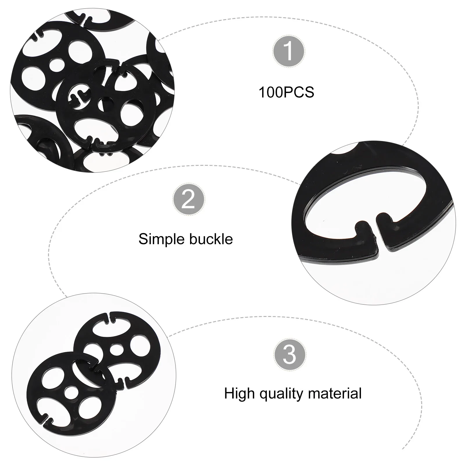 

100pcs Adjustment Abs Seat Elastic Strap Buckles For Car Cushions Home Sofa Chair Simple Installation Durable Corrosion