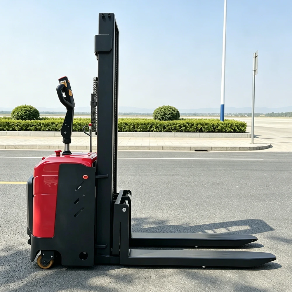 New 1.5-Ton Electric Stacker Forklift CE EPA 2m 3m Lift Height Warehouse Electric Walkie Stacker for Logistics Transit