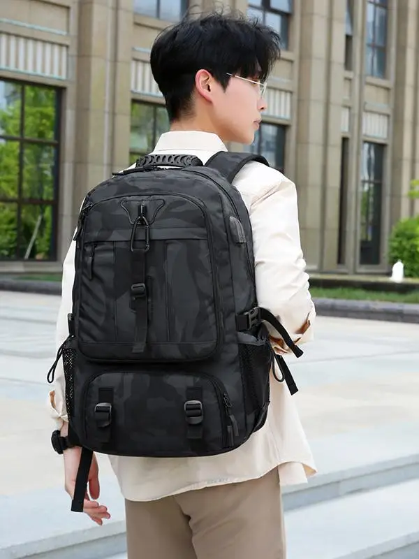 

Large Capaci Outdoor Travel Bapa Men's Women's Double oulder Bag Hiking Climbing Bag Casual Simple Sle Soft Handle
