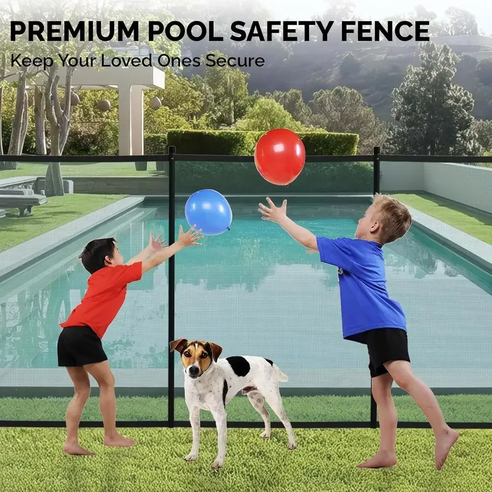 5ft x 48in Ground Swimming Pool Safety Enclosure, Black