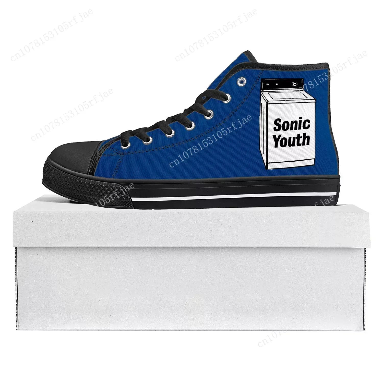 

Sonic Youth Rock Punk High Top High Quality Sneakers Mens Womens Teenager Canvas Sneaker Casual Couple Shoes Custom Shoe Black
