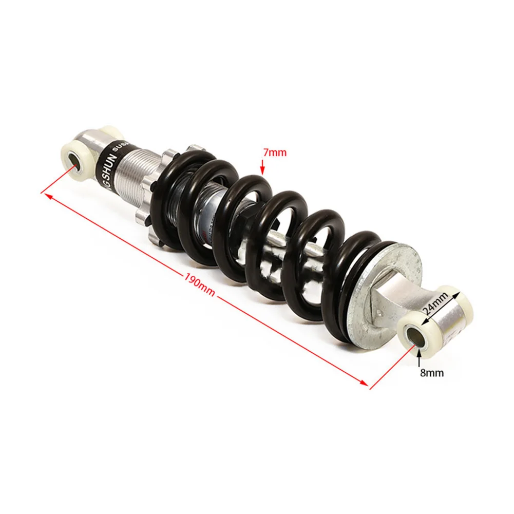 650lbs Spring Motorcycle Shock Steel Coil Spring 650lbs Adjustable Motorcycle Shock 190mm 7.48in Off-road Riding