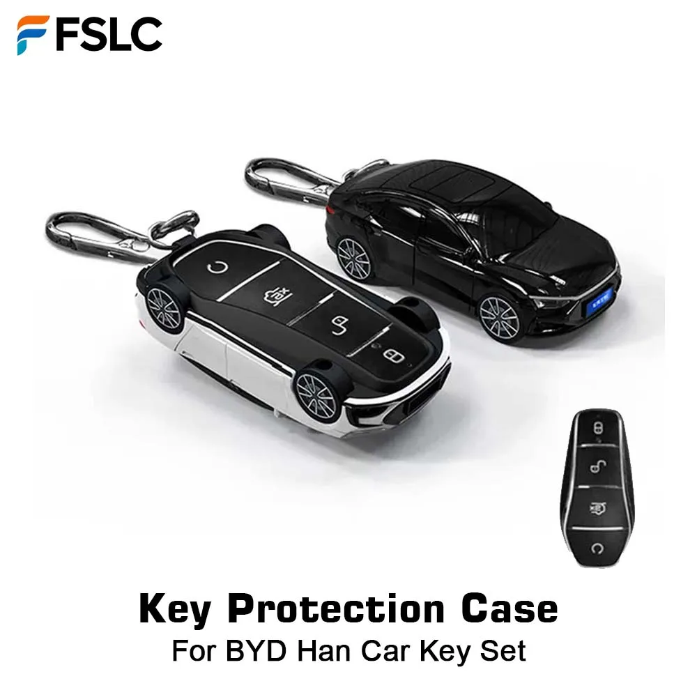 

⭐Genuine⭐ For BYD Han Car Key Set Model Key Protection Shell With Light Car Model Key Set Decoration Accessories Car Key Case