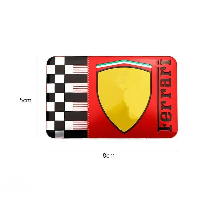 1pcs 3D Aluminum Metal Car fender Window Body Stickers Badge For Ferrari emblem Styling Accessories