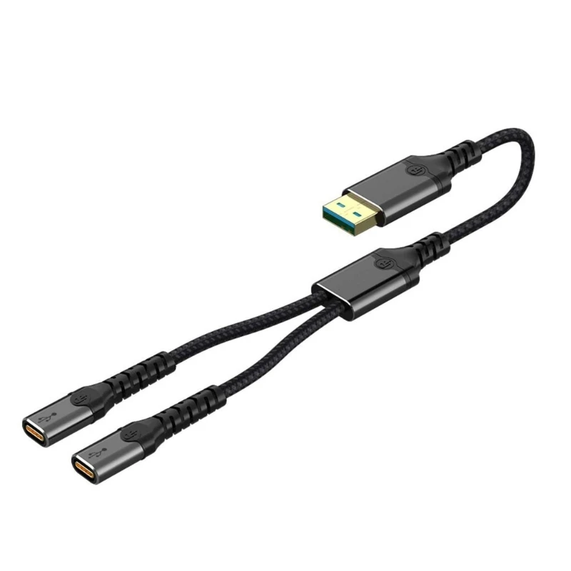  Efficient USB Hubs Splitter Cable With 2/3 Type C Outputs, Portable OTG Adapters for Data Transfer and Charging