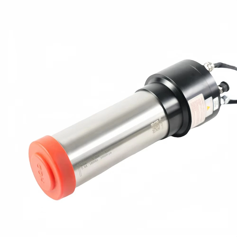 GDL80-20-30Z/2.2 2.2Kw 80mm ISO20 30000rpm 220V Water Cooled ATC Spindle Motor for Milling Robotic Polishing
