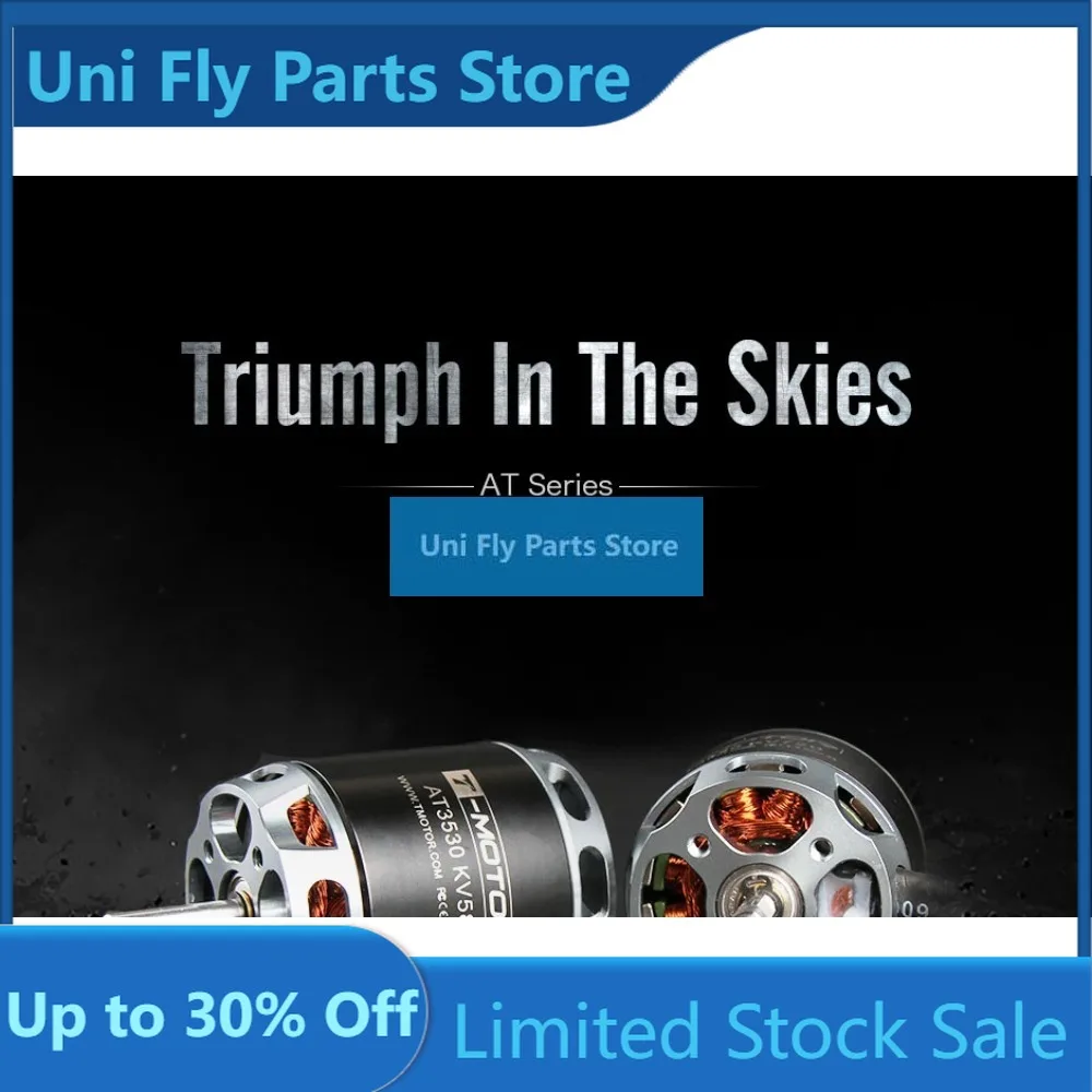 UniFlyTMOTOR AT3530 3530 580KV 3D Fixed Wing Long Shaft Brushless Motor BLDC For RC Airplanes Thrust 4.8KG Support 6-12s