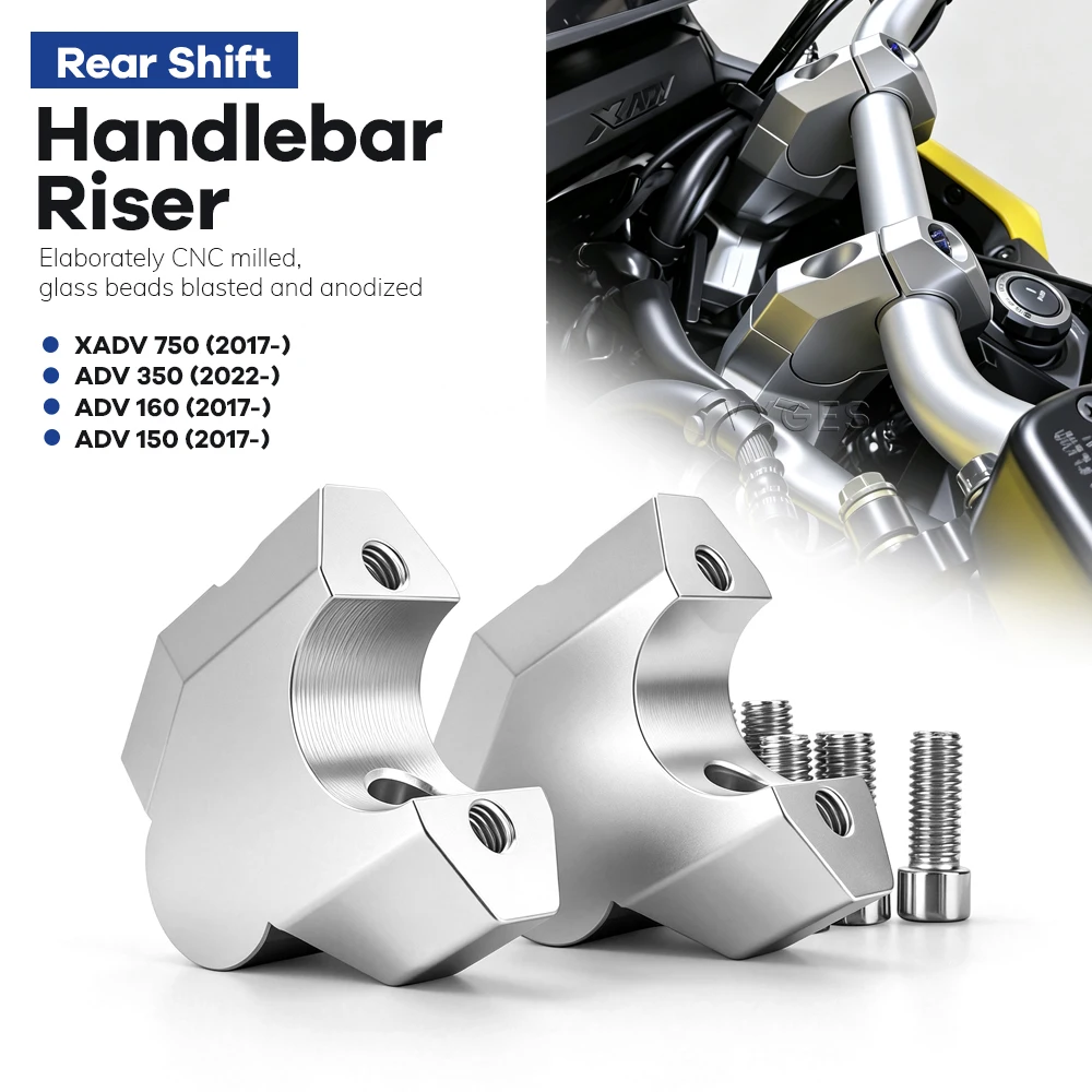 Motorcycle Accessories Handlebar Riser Drag Handle Bar Clamp Extend Adapter For Honda XADV750 ADV350 ADV160 ADV150 2017-